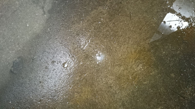 Water on Cement